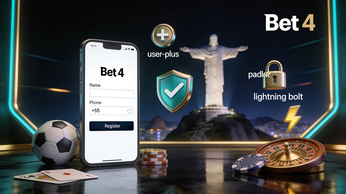 Cadastro na Bet4 — bet 4 no Brasil